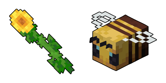 Minecraft Flower & Bee Cursor