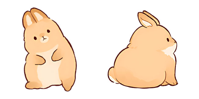 Cute Beige Bunny Cursor
