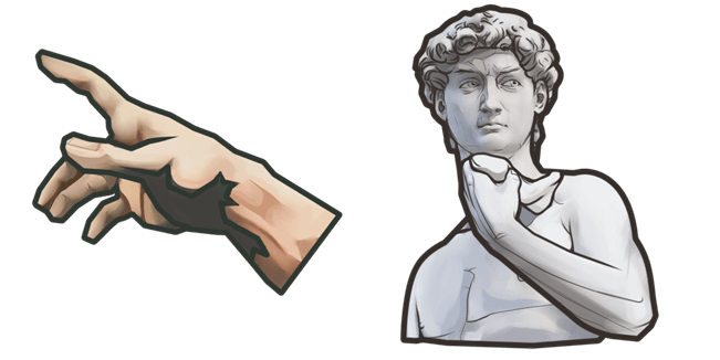 Michelangelo The Creation of Adam & David Cursor