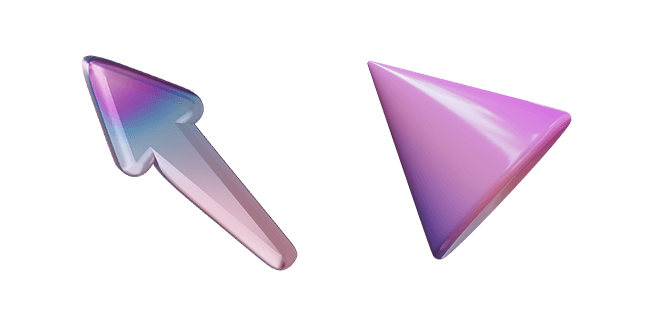 Lilac Arrow & Cone 3D Cursor