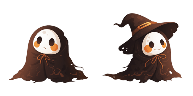Kawaii Black Ghost Cursor