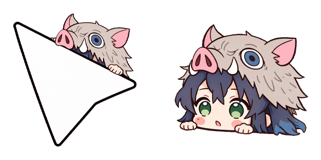 KNY Inosuke Hashibira Chibi Arrow Cursor