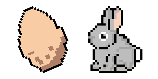 Easter Egg & Bunny Pixel Cursor