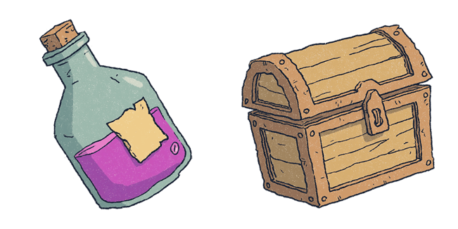 Magic Potion Bottle & Treasure Chest Cursor