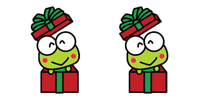 Sanrio Keroppi in Christmas Box Animated Cursor