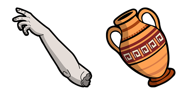 Greece Ancient Vase & Statue Hand Cursor