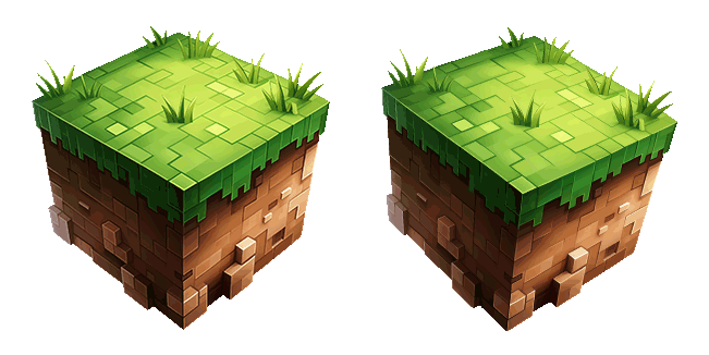 Minecraft Grass Blocks Animated Cursor