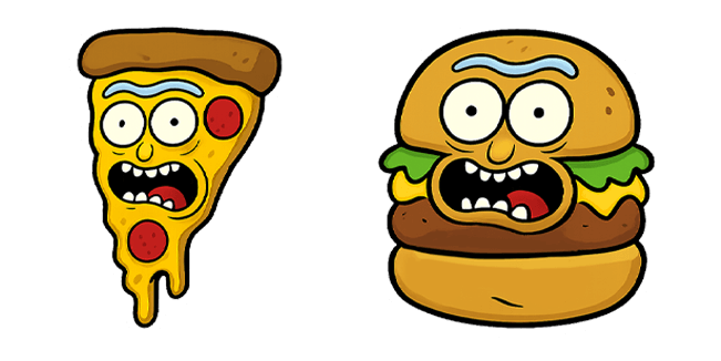 Rick and Morty Pizza Rick & Burger Rick Cursor