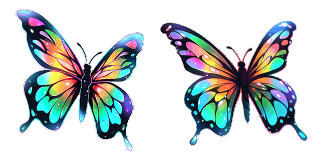Rainbow Butterfly Animated Cursor