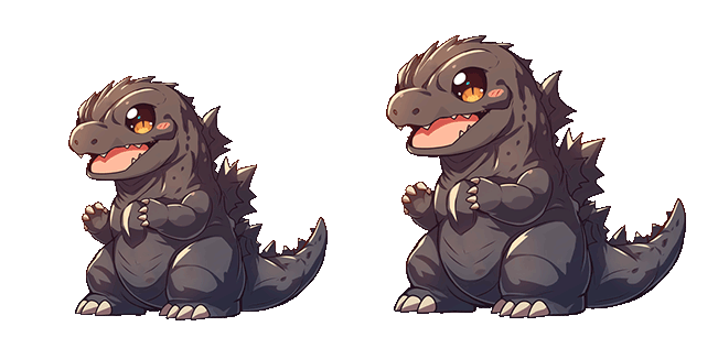 Chibi Godzilla Animated Cursor