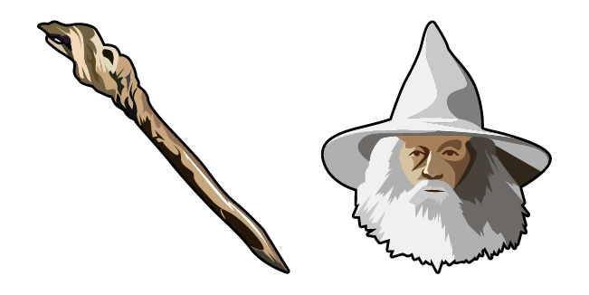 LOTR Gandalf the Grey & Wizard Staff Cursor