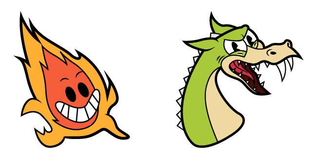 Cuphead Grim Matchstick & Fireball Cursor