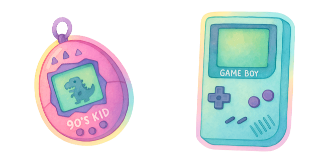 90s Aesthetic Tamagotchi & Game Boy Cursor