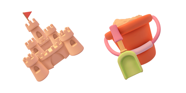 Sand Castle & Sand Bucket 3D Cursor