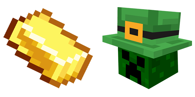 Minecraft St. Patrick's Day Creeper & Gold Cursor