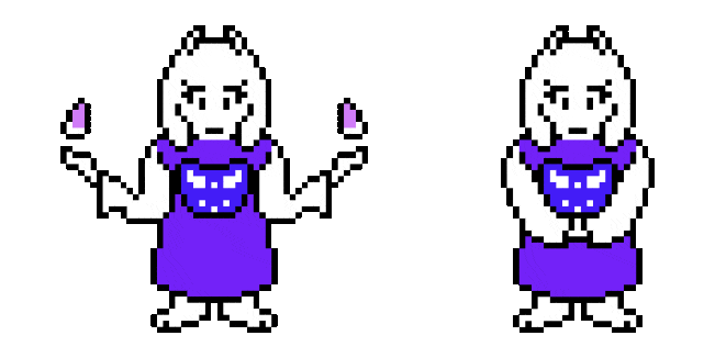 Undertale Toriel Pixel Animated Cursor