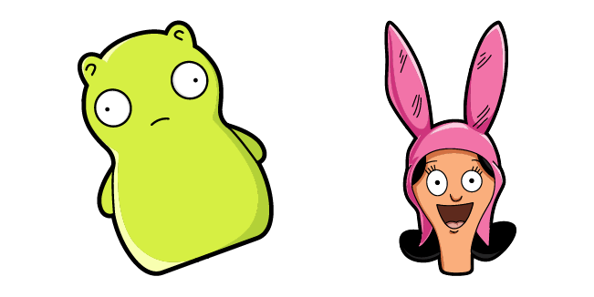 Bob's Burgers Louise Belcher & Kuchi Kopi Cursor