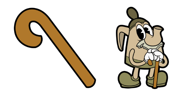 Cuphead Elder Kettle & Cane Cursor