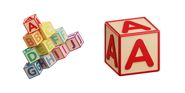 Alphabet Blocks & A Letter 3D Cursor