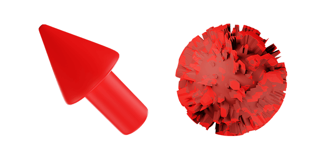 Red Arrow & Orb 3D Cursor