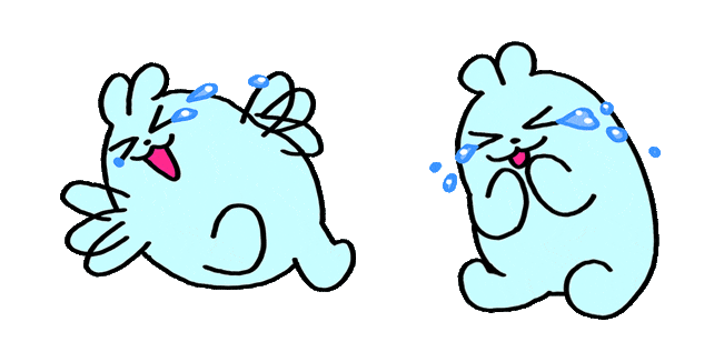 Bunny Happy Crying Animated Cursor