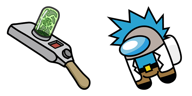 Among Us Rick Sanchez & Portal Gun Cursor