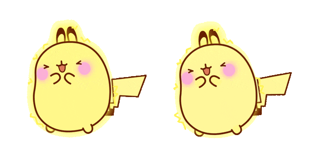 Molang Pikachu Animated Cursor