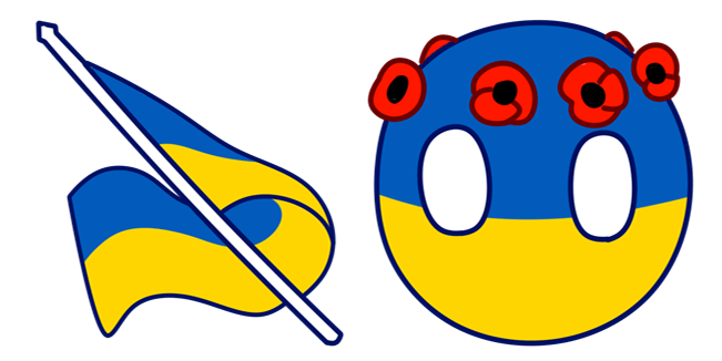 Ukraineball & Ukrainian Flag Cursor