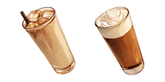 Iced Coffee & Latte Animated Cursor