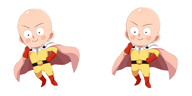 One-Punch Man Chibi Saitama Animated Cursor