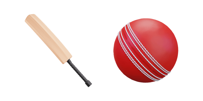 Cricket Bat & Cricket Ball 3D Cursor