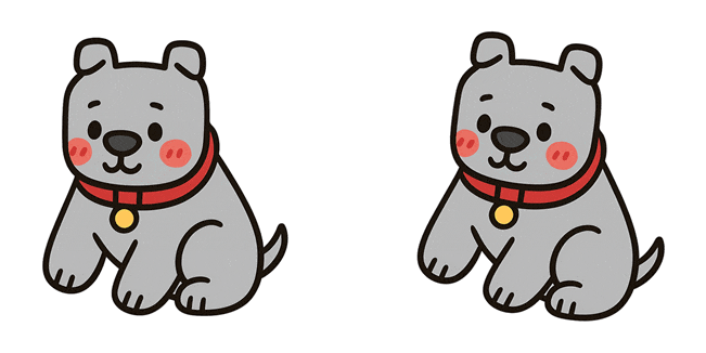 Minecraft Cute Grey Dog Animated Cursor