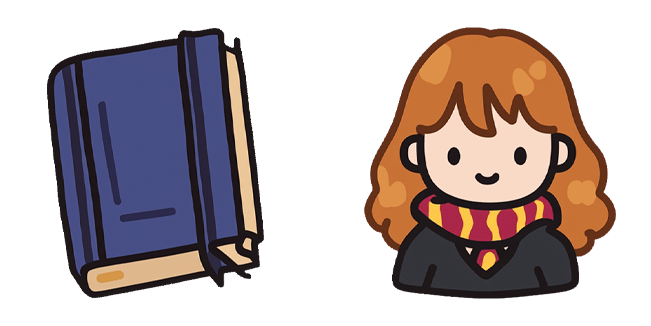 Harry Potter Chibi Hermione Granger & Magic Book Cursor