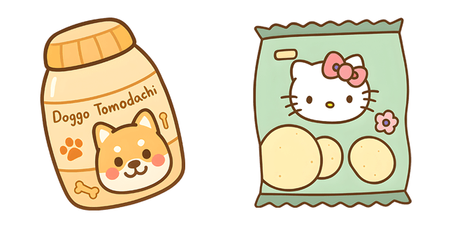 Cute Hello Kitty Chips & Doggo Tomodachi Cursor