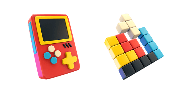 Tetris Console & Tetris Game 3D Cursor