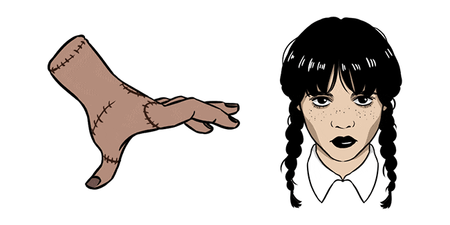 Wednesday Addams & Thing Animated Cursor